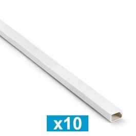 INOFIX moulure électrique adhésive 12x7mm L1,16 blanche - Lot de 10