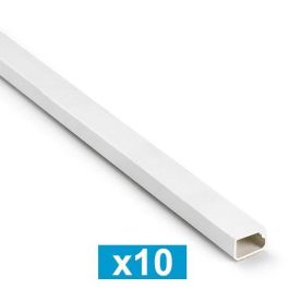 INOFIX moulure électrique adhésive 16x10mm L1,16 blanche - Lot de 10
