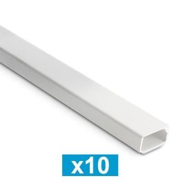 INOFIX moulure électrique adhésive 21x11,5mm L1,16 blanche - Lot de 10