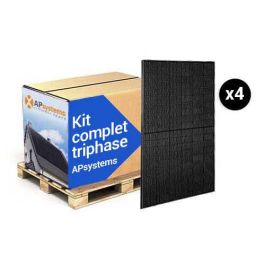 Kit solaire triphasé complet 1800Wc à 2000Wc avec 4 panneaux photovoltaïques + micro onduleur APSYSTEMS