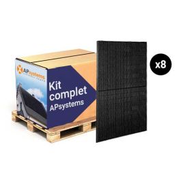 Kit solaire complet 3600Wc à 4000Wc avec 8 panneaux photovoltaïques + micro onduleur APSYSTEMS