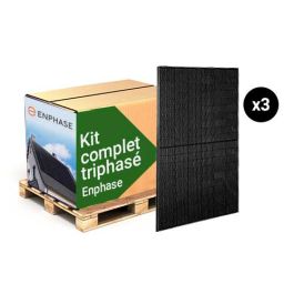 Kit solaire triphasé complet 1350Wc à 1500Wc avec 3 panneaux photovoltaïques + micro onduleur ENPHASE