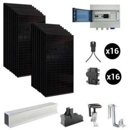 Kit solaire autoconsommation 6000W VOLTEC + micro-onduleur ENPHASE - Toiture tuile