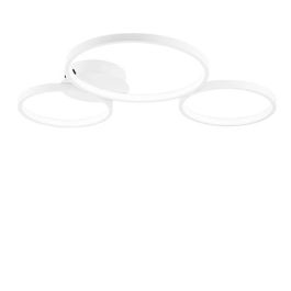 LUCE DESIGN Plafonnier LED Fredy triple 230V 40W 5200lm CCT 6,1x60x60cm blanc - LED-FREDY-PL3