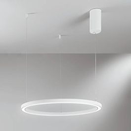 LUCE DESIGN Suspension LED Hoop 230V 30W 4500lm CCT Ø60x150cm blanc - LED-HOOP-S60-BCO