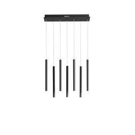LUCE DESIGN Suspension LED Pype 230V 35W 3290lm CCT Ø2,5x200cm noir - LED-PYPE-SQ7-NER
