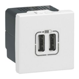 LEGRAND Mosaic Prise USB double 2400 mA blanc - 077594