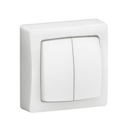 LEGRAND Transformeur double 5 en 1 interrupteur double va et vient ASL complet en saillie blanc - 086020L