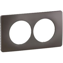 LEGRAND Céliane Plaque double gris cendre E57 - CP1006