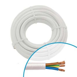 Câble électrique souple H05VV-F 3G1.5mm² blanc MIGUELEZ - Couronne de 10m