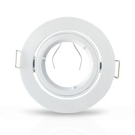 MIIDEX Support de spot encastré orientable rond 93mm 1/4 de tour blanc - 7711