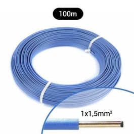 Fil électrique rigide H07VU 1.5² bleu - Couronne de 100m