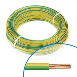 Fil électrique rigide H07VR 6² vert / jaune NEXANS - Couronne de 100m