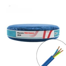 Câble électrique FR-N1X 6G3 3G6² B/M/VJ NEXANS - Couronne de 50m