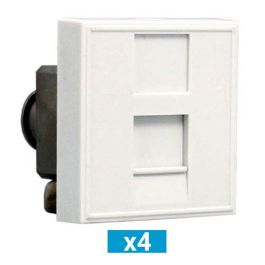 OMELCOM Lot de 4 prises RJ45 catégorie 6 - 2 modules