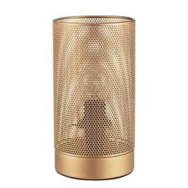 PAULEEN Lampe à poser E14 GOLDEN MESH 230V hauteur 38cm doré - 48099