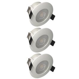 ARLUX Lot de 3 spots LED remplaçables encastrables 80mm 230V 3x5W 400lm 2700K blanc - 731508