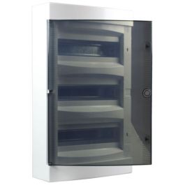 Tableau électrique nu 3 rangées 36 modules avec porte