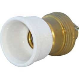 Douille laiton E14 bague porcelaine