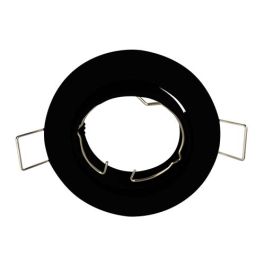 Support de spot encastré orientable rond 80mm noir