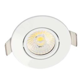 Spot LED BBC encastrable orientable 230V 6W 540lm CCT 87mm blanc/noir/acier