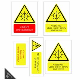 Etiquette de signalisation photovoltaïque - Partie DC