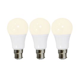 Lot de 3 ampoules LED B22 230V 10W(=80W) 850lm 3000K standard