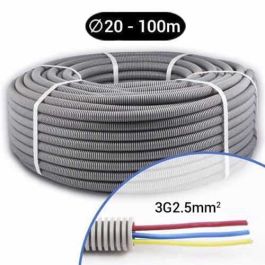 Gaine électrique ICTA préfilée 3G2.5 R/B/VJ D20 PROFIFLEX - Couronne de 100m