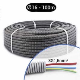 Gaine électrique ICTA préfilée 3G1.5 R/B/VJ D16 PROFIFLEX - Couronne de 100m