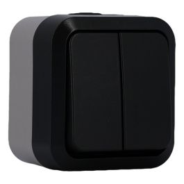 QUARX Aquapro Interrupteur double étanche complet gris IP55 - 9669