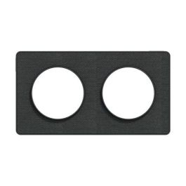 SCHNEIDER Odace Touch Plaque double Kvadrat ombre avec liseré anthracite - S540804KB
