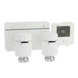 SCHNEIDER Wiser Kit Thermostat connecté pour chaudière et vannes thermostatiques radio Zigbee - CCTFR6904