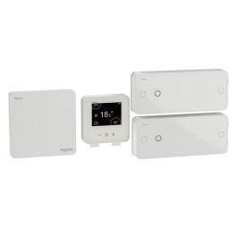 SCHNEIDER Wiser Kit Thermostat connecté pour 2 radiateurs électriques radio Zigbee - CCTFR6905