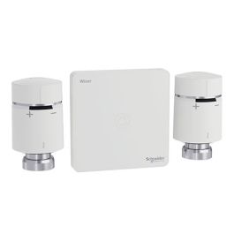 SCHNEIDER Wiser Kit Vannes thermostatiques connectées radio Zigbee - CCTFR6906