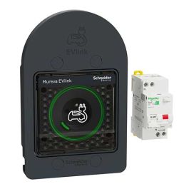 SCHNEIDER Mureva Evlink prise de courant 2P+T recharge véhicule électrique renforcée étanche complet saillie gris IP66 + protection - MUR36016