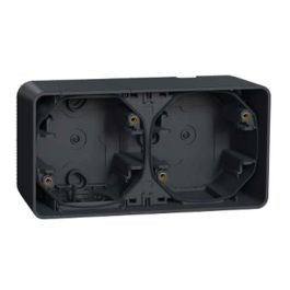 SCHNEIDER Mureva Styl boite 2 postes horizontale saillie IP55 gris - MUR37914