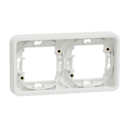 SCHNEIDER Mureva Styl cadre 2 postes horizontal encastré IP55 blanc - MUR39101