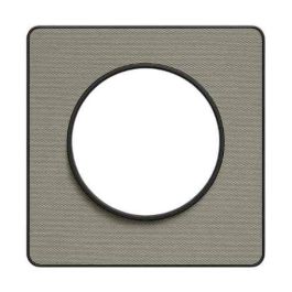 SCHNEIDER Odace Touch Plaque simple Kvadrat perle avec liseré anthracite - S540802KG