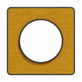 SCHNEIDER Odace Touch Plaque simple Kvadrat ocre avec liseré anthracite - S540802KY
