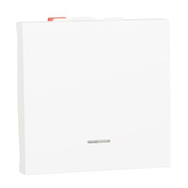 SCHNEIDER Unica bouton poussoir lumineux 2 modules mécanisme blanc - NU320618FN