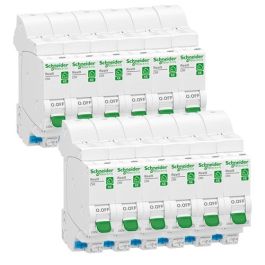 SCHNEIDER Resi9 XE Disjoncteur 10A auto Ph+N courbe C 3kA 230V - Lot de 12 R9EFC610