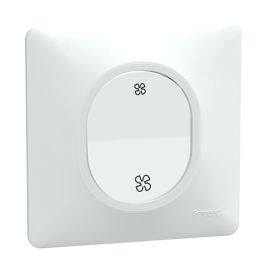 SCHNEIDER Ovalis Bouton poussoir VMC blanc complet