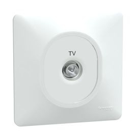 SCHNEIDER Ovalis Prise TV blanc complet