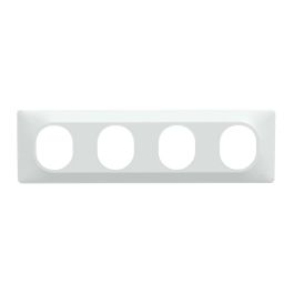 SCHNEIDER Ovalis Plaque quadruple horizontale blanc - S320708