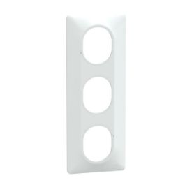 SCHNEIDER Ovalis Plaque triple verticale blanc - S320726
