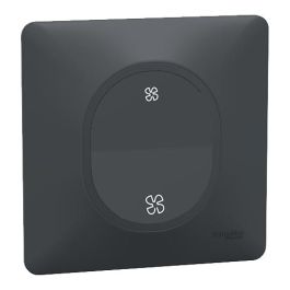 SCHNEIDER Ovalis Bouton poussoir VMC anthracite complet
