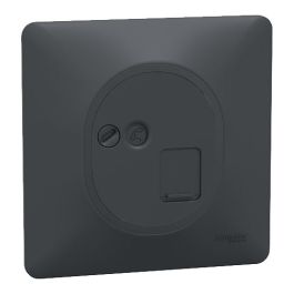 SCHNEIDER Ovalis Prise RJ45 grade 3 catégorie 6 STP anthracite complet