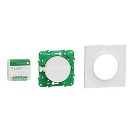 SCHNEIDER Odace Kit SFSP interrupteur + plaque + micro-module sans fil et sans pile blanc - S520192K