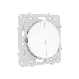 SCHNEIDER Odace Double bouton poussoir blanc - S520216