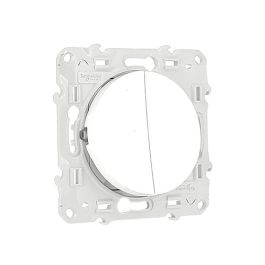 SCHNEIDER Odace Interrupteur va et vient + poussoir blanc - S520285